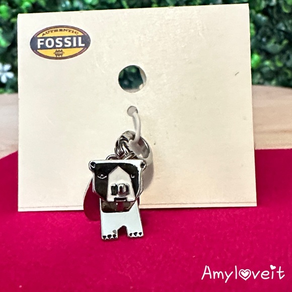 Fossil Brand Bear Charm Bracelet Necklace Charm - Picture 2 of 5